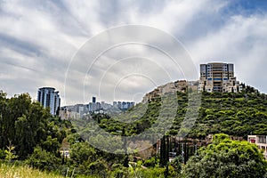 View of the new residential areas of the city of Haifa, Israel.