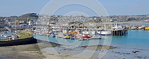 View of Newlyn Harbour Cornwall