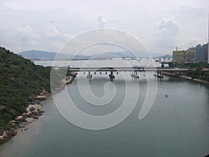 View from Ngong Ping cableway, Tung Chung, Lantau island, Hong Kong