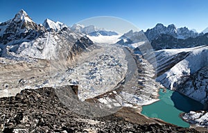 View of Ngozumba glacier photo