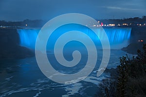 View of Niagara Falls at Dusk