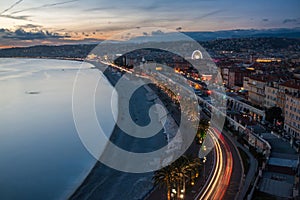 View of Nice in the French Riviera, France