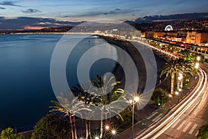 View of Nice in the French Riviera, France