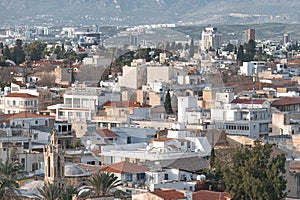View of Nicosia old Town and buffer zone. Cyprus photo