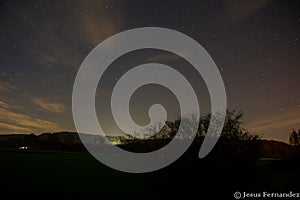 View of night sky over Southern Germany