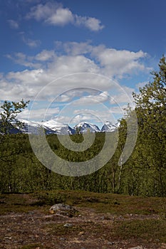 View from Nikkaloukta in northern Sweden above the arctic circle photo