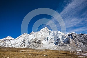 View of the Nirekha, Everest, Lobuche. Nepal photo