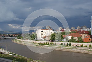 View of the Nisava River and the city of Nis photo