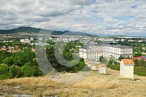 View from Nitra`s calvary hill at Missionary house of the Mother of God