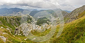 View of Nizke Tatry mountains from Chopok mountain, Slovak