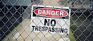 View of no trepassing sign