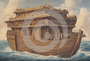 A view of the Noah's Ark from the bible