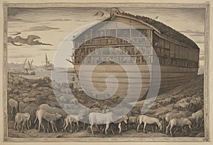 A view of the Noah's Ark from the bible