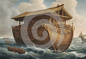 A view of the Noah's Ark from the bible