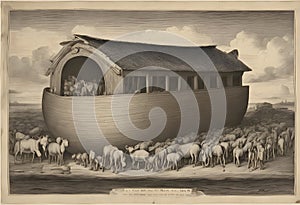 A view of the Noah's Ark from the bible