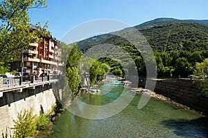 View of Noguera Pallaresa Sort in Catalonia