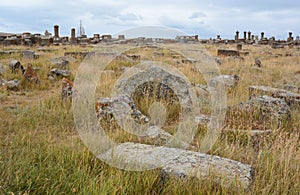 View of Noratus cemetery. Gegharkunik province. Armenia