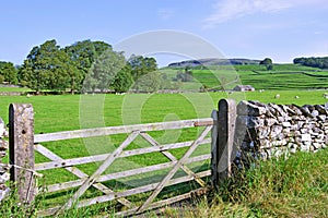 View of the Norber Erratics, from Austwick farmland 2, Lancaster, England.