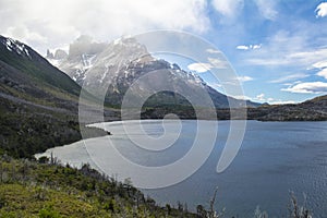 View from Nordesnkjold lake, in Paragonia, Chile photo