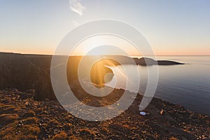 View of Nordkapp, the North Cape, Norway, the northernmost point of mainland Norway and Europe photo