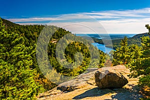 View from North Bubble, in Acadia National Park, Maine.