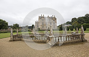 View of north Side of Montacute House including fountain photo