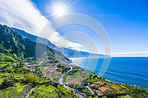View on the northern coast of Atlantic, Boaventura, Ponta Delgada, Madeira