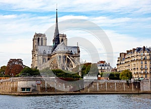 View of the Notre dame in Paris