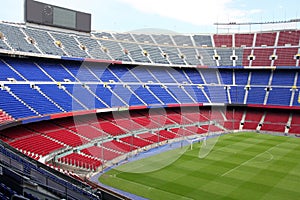 View of Nou Camp Stadium in Barcelona