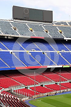 View of Nou Camp Stadium in Barcelona