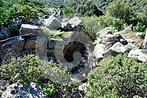 View of nuraghe Cotte Baccas