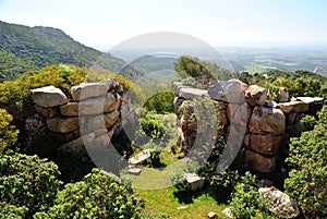 View of nuraghe S. Itroxia