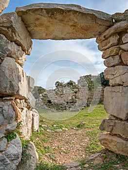 A view of nuragic complex of Palmavera