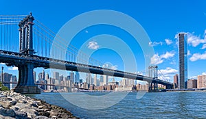 View of NYC Downtown and Manhattan Bridge