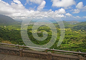 View of Oahu from the Nuuanu Pali Lookout