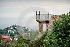 View of the observation deck and Benalmadena town