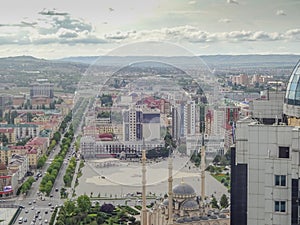 View from the observation deck of the city of Grozny-the capital of the Chechen Republic of Russia.