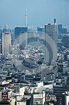 The view from the observation deck of the Tokyo Metropolitan Government Building