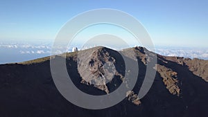 View Of Observatories From Top Of Roque De Los Muchachos, La Palma