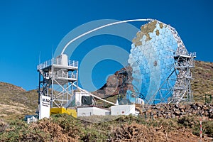 View Of Observatories From Top Of Roque De Los Muchachos, La Palma