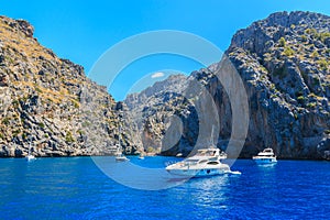 View from ocean to SÃÂ¡ Calobra beach