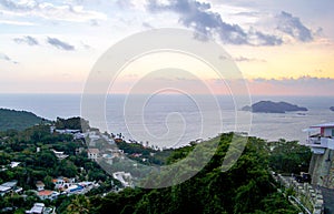 View of the ocean in the top of the mountain