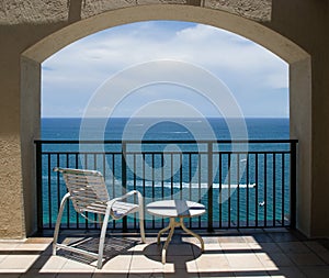 View of Ocean Under Arch