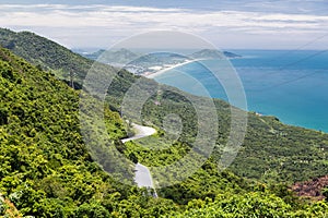 View of the ocean on the way from Hue to Hoi An, Vietnam