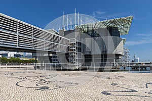 View of the Oceanario de Lisboa Lisbonâ€™s Aquarium in the city of Lisbon