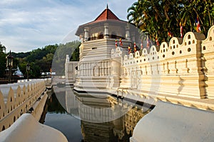 View of the octagonal pavilion in Temple of the Sacred Tooth Relic, Sri Lanka.