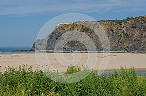 View of Odeceixe-mar beach in Aljezur, Portugal