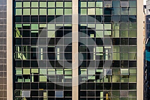 View of Office building the Vila Olimpia neighborhood in Sao Paulo during the Lock-down