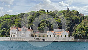 View from Bosphorus of the official residence of the president of Turkey, formerly The Huber Mansion, Istanbul, Turkey photo