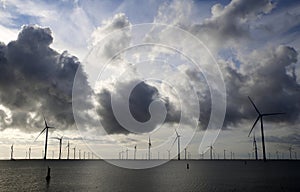 View of an offshore windpark
